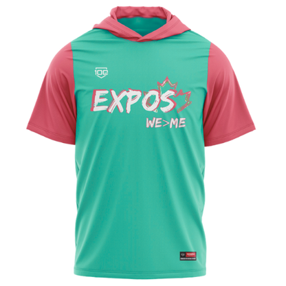 Hoodie Vert- manches courtes